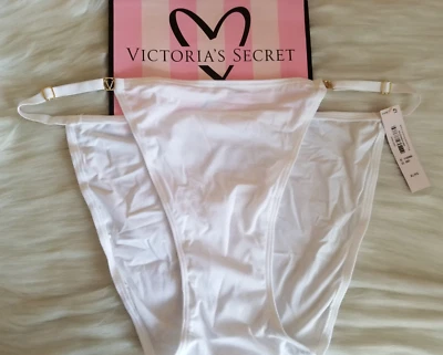 VICTORIA'S SECRET SMOOTH ADJUSTABLE STRING BIKINI PANTY XL WHITE NWT - Image 1 of 4