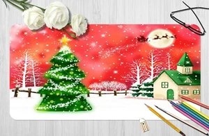 3D Antilopen-Kiefer H08 Christmas Rutschfest Schreibtisch Matte Tastatur Pad An - Picture 1 of 7