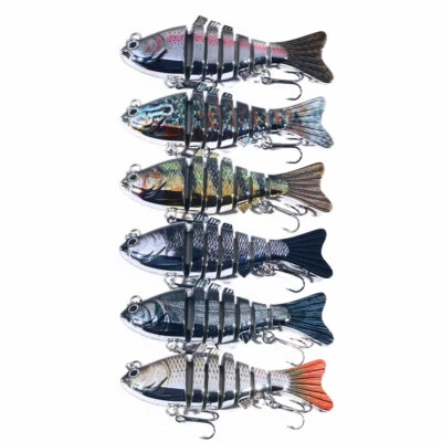 6Couleur 10CM 24G Leurre Poisson Nageur Swimbait Pêche Articulé Carnassier6# - Photo 1/4