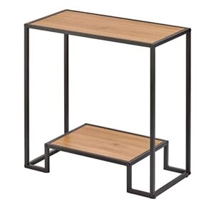 mDesign Side Table Storage Unit Small Table for Living Room, Bedroom and Hallway