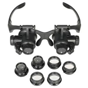 8 lens Watch Phone Repairer magnifying Glasses Led Light - Bild 1 von 1