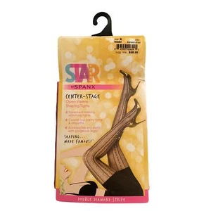 Neu mit Etikett Spanx Star Power schwarze formende Strumpfhose mit Center-Stage-Muster Größe D schwarz - Bild 1 von 7