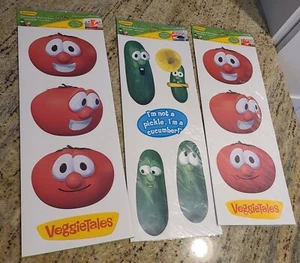 New! Veggietales Peel and Stick Wall Stickers Removable Tomato Pickle - Picture 1 of 11
