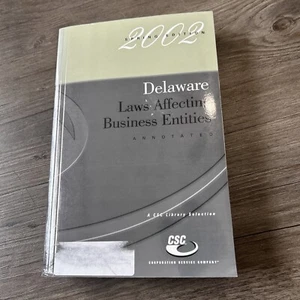 Delaware Laws Affecting Business Entities Spring 2002 Edition - Picture 1 of 6