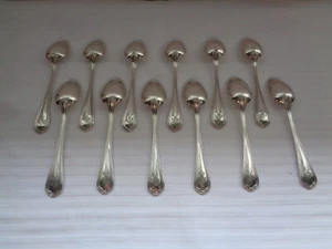 12 KAFFEELÖFFEL METALL SILBER CHRISTOFLE MODELL SPATOURS MONOGRAMM - Bild 1 von 3