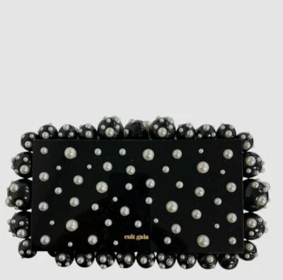 Bolso sin asas Cult Gaia para mujer negro acrílico Eos con cuentas... Foto 1 de 4