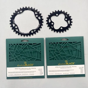 AbsoluteBlack Premium Oval 1X BCD104/64x4 Traction Chainring (For BCD104 cranks) - Picture 1 of 9