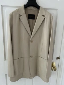 Bally Cream Leather Blazer Jacket - Size 42”R / - Made in Italy - Picture 1 of 13