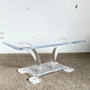 Mid Century Modern Chunky Lucite Coffee Table - Picture 1 of 9