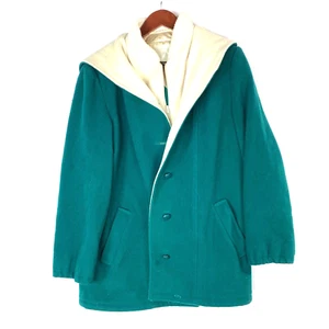 Giacca cappotto lana donna vintage Mackintosh taglia 10 verde anni 80 90 - Foto 1 di 3