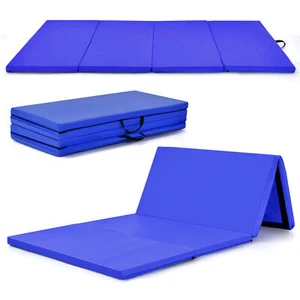 8' x 4' x 2" Folding Gymnastics Tumbling Mat Thickened Exercise Mat Navy - Picture 1 of 10