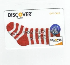 DISCOVER Christmas Sock Gift - Debit Card - $0 - EXPIRED - Collectible ONLY - Picture 1 of 1