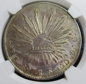 Mexico: 1897-Go RS Silver 8 Reales KM-377.8 NGC MS-60. - Picture 1 of 4