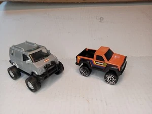 Vintage Buddy L Orange Pickup Truck! 1984 Metal w/ Bonus Remco Desert Racers - Picture 1 of 5