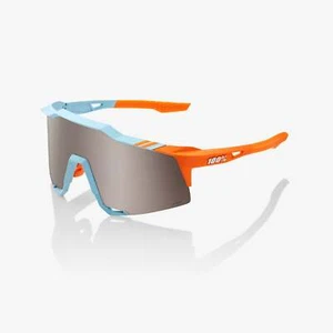 100% Speedcraft Soft Tact Two Tone Sunglasses, Silver Mirror - Picture 1 of 3