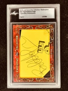 Bob Hope Delores 2018 Leaf Masterpiece Cut Signature autographed signed 1/1 JSA - Imagen 1 de 3