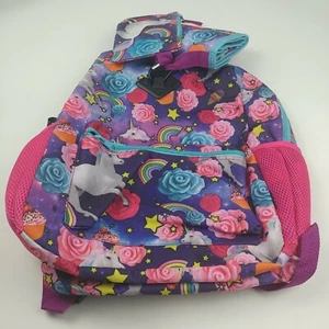 Mädchen Mode Engel Marke Rosa Lila Blau Pegasus Rosen Schulrucksack Set - Bild 1 von 5