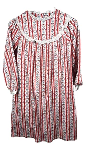 Lanz of Salzburg Girls Flannel Nightgown Size Medium 7/8 Red Prairie Cottage - Picture 1 of 7