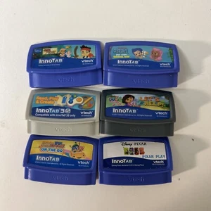 VTech InnoTab Game Cartridges Lot of 6 .Bubble Guppies, Dora, Pixar, Umizoomi - Picture 1 of 1