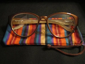 JM New York Reading Glasses +1.50 Brown Bifocals NEW Spring Hinged Joy Mangano - Picture 1 of 2