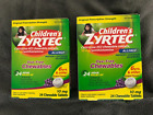 New Lot Of 2 24 Count Childrens Zyrtec Grape Chewables Allergy 6 Yrs & Older