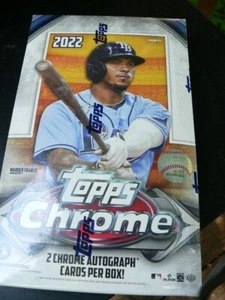 2022 Topps Chrome Hobby Baseball Box - 2 autographs/box - Picture 1 of 4