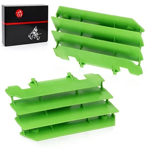 2 protectores de radiador verdes para Kawasaki KX125 KX250 14037-1310-6W 14037-1179-6W - Imagen 1 de 12