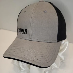 Gorra de béisbol Otto Big R Bridge ajustable gris, negra gancho y lazo - Imagen 1 de 12