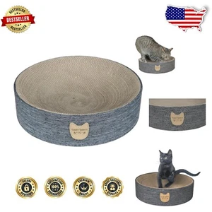 Replaceable Scratching Pad Cat Scratcher Bowl - Protects Furniture Elegantly - Picture 1 of 9