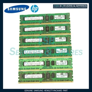 12GB 6X2GB Samsung HP 500202-061 PC3-10600R 2Rx8 DDR3 ECC Memory Kit - Picture 1 of 2