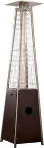Patio Heater Pyramid Glass Tube Propane 40,000 BTU w/Wheels Outdoor Radiant Heat - Picture 1 of 8