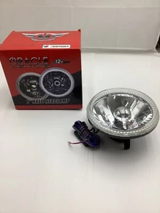 Oracle Lighting LED 7" Round Headlight With White Halo Headlamp - Picture 1 of 6
