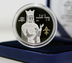 Georgia 5 Lari 2021, King Tamar Queen Tamara Silver Proof TOP Collector Coin!!! - Picture 1 of 4