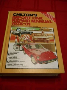 Chilton's Import Car Repair Manual 1975-81 7029 1536 Pgs Hardcover Illustrations - Picture 1 of 8