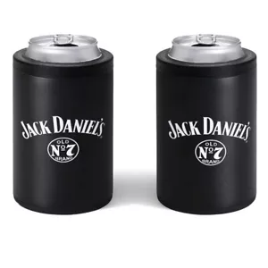 127275 JACK DANIELS JD OLD NO.7 BLACK INSULATED STAINLESS STEEL STUBBY HOLDER - Foto 1 di 1