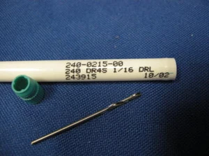 NEW METAL REMOVAL 1/16 CARBIDE JOBBER DRILL 240-0215-00 240 DR4S MADE IN USA - Foto 1 di 3