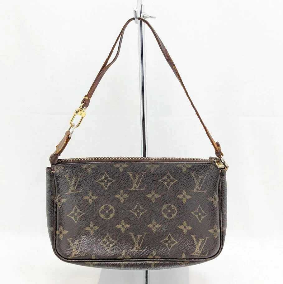 LOUIS VUITTON Monogram Pochette Accessoires Pouch Brown M40712 AR1012 Authentic - Image 1 of 4