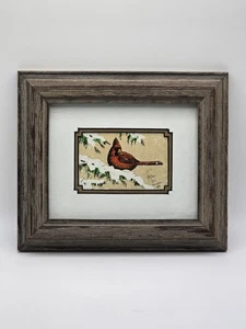 William T. Zivic "Winter Barsch" signiert '92 Tucson AZ Kardinal Vogel 6,5" x 5,5" - Bild 1 von 6