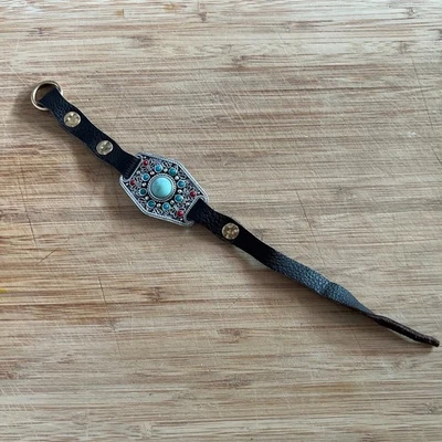 Lucky Brand Turquoise And Leather Bracelet 7-9in - Image 1 of 4