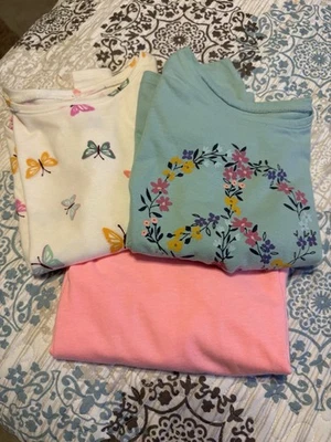 Paquete de 3 camisas de manga larga Jumping Beans para niñas talla 7 camiseta más suave Foto 1 de 4