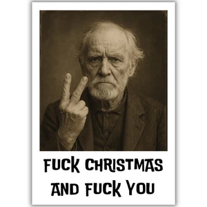 Funny Rude F*ck Christmas Card For Him Her Friend Man Woman Offensive Card Xmas - Picture 1 of 8