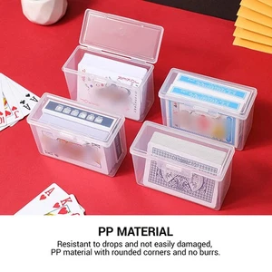 Confezione da 1-10 Custodie Mazzo Carte da Gioco in Plastica Trasparente Porta Carte Organizer - Foto 1 di 15