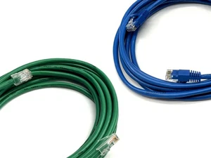 Cat5 Ethernet RJ45 Cable Network Internet Patch Cord 10/14ft - New - Picture 1 of 5