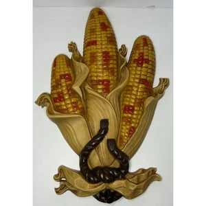 Vintage Burwood Products Corn Wall Decor Hanging MCM Farmhouse Kitchen - Picture 1 of 9