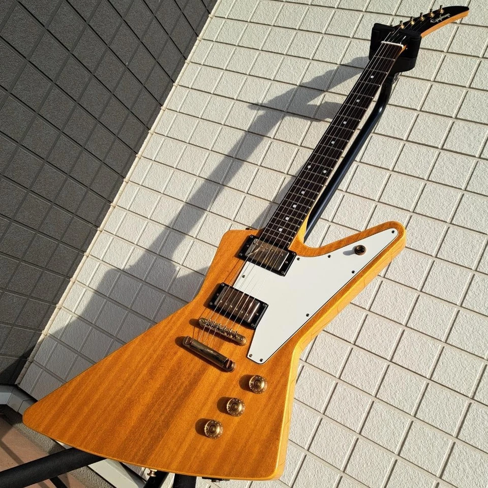 Epiphone 1958 Korina Explorer Limited Edition 2008, Grover Tuners, w/ Case - Image 1 of 4