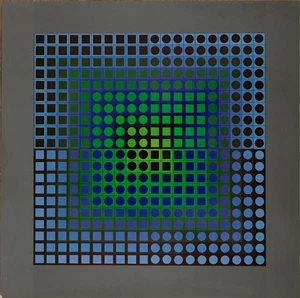 Victor Vasarely: Zoeld - Tiefdruck - Imagen 1 de 5