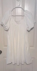 Ces Femme weißes Boho Kleid unterhalb des Knies mit Taschen. mittel.b64 - Bild 1 von 6