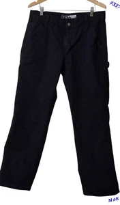 Carhartt Pants Mens 34x30 Black Relaxed Fit Workwear Cotton Utility Logo Durable - Picture 1 of 16