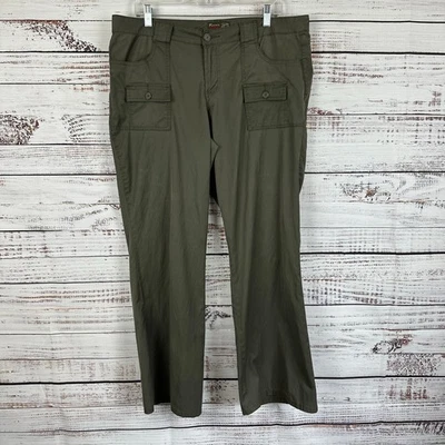 Womens Femme Scout LEI Nylon Army Green Cargo Pants Straight Wide Leg Stretch 18 - Image 1 of 4