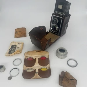 Vtg Carl Zeiss Ikon Ikoflex Camera Klio Novar Teronar Anastigmat Untested - Picture 1 of 13